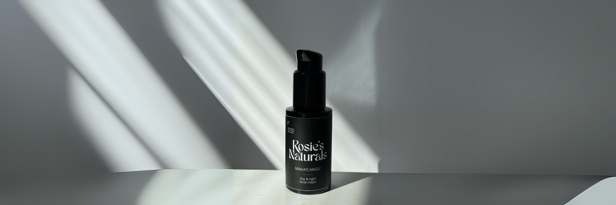 Flesje Mama's Magic natuurlijke gezichtscrème van Rosie's Naturals 